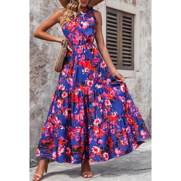 FINAL SALE 🤍PRETTY GARDEN floral knot one shoulder ruffle dress 🌷 - Picture 7 of 15